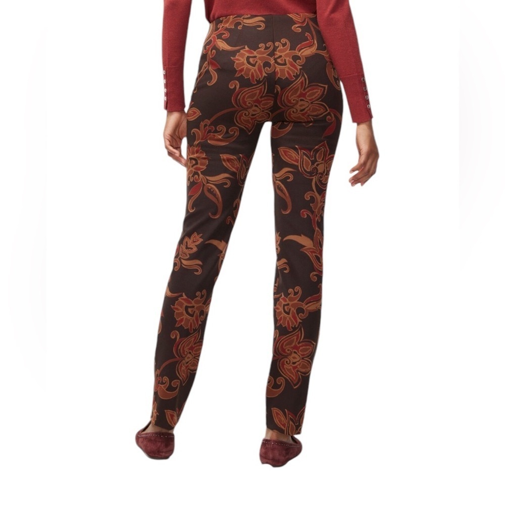 Chicos Ponte Floral Ankle Pants - Picture 11 of 12